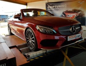 Chiptuning a měření na válcové zkušebně vozu Mercedes-Benz C 220d