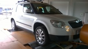 Chiptuning včetně měření na válcové zkušebně vozu Škoda Yeti 2.0TDI